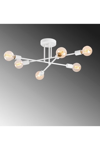 Hanglamp Flower - Wit - 6 x 40 W