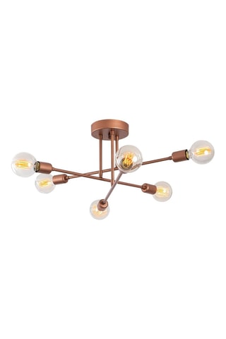 Hanglamp Flower - Koperkleurig - 6 x 100 W