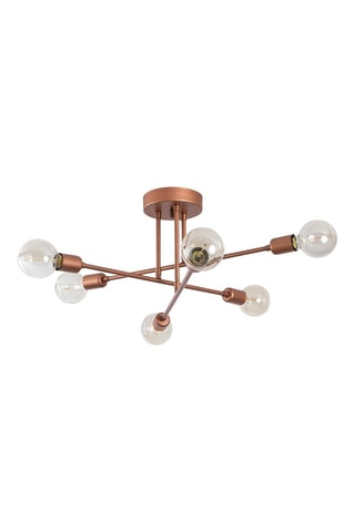 Hanglamp Flower - Koperkleurig - 6 x 100 W