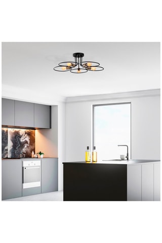 Hanglamp Circle - Zwart - 5 x 40 W