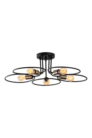 Hanglamp Circle - Zwart - 5 x 40 W
