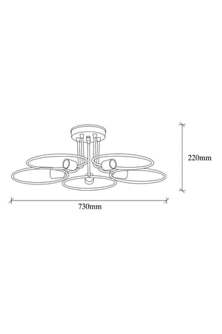 Hanglamp Circle - Zwart - 5 x 40 W