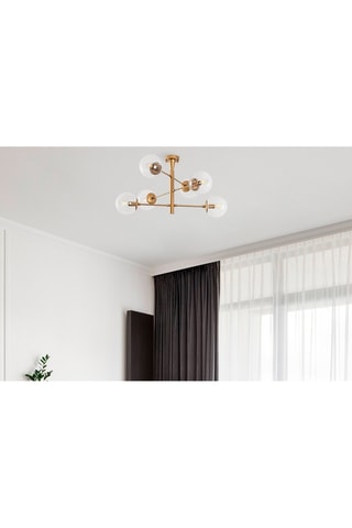 Hanglamp Arge - Goudkleurig - 6 x 40 W