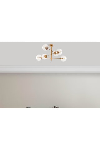 Hanglamp Arge - Goudkleurig - 6 x 40 W