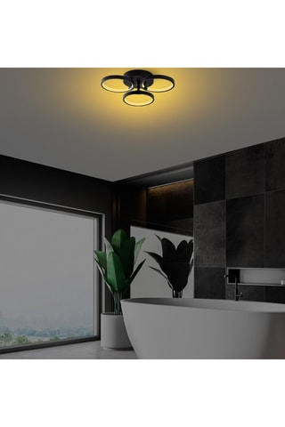 Ledplafondlamp Halka - Zwart - 18 W