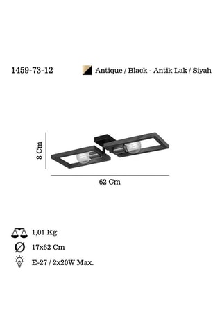 Houten Plafondlamp Era - Naturel - 2 x 40 W
