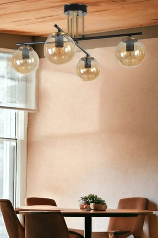 Hanglamp Oslo 4 - Goudkleurig - 4 x 60 W