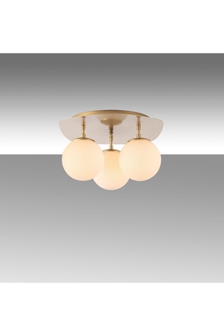 Plafondlamp Well - Goudkleurig - 3 x 40 W