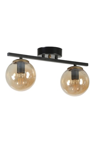 Plafondlamp Yeni Can 2 - Zwart en Goudkleurig - 2 x 60 W