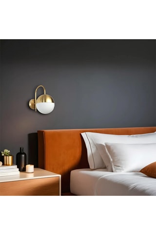 Wandlamp Küre - Goudkleurig en Wit - 60 W