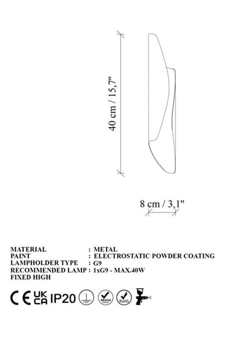 Wandlamp Flare - Zwart - 10 W