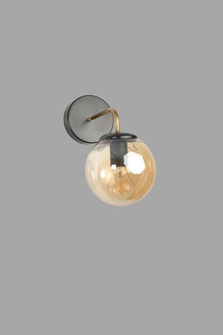 Wandlamp - Zwart en Transparant - 60 W