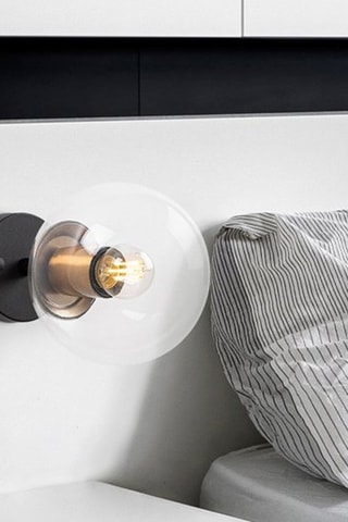 Wandlamp Atmaca - Zwart en Koperkleurig - 15 W