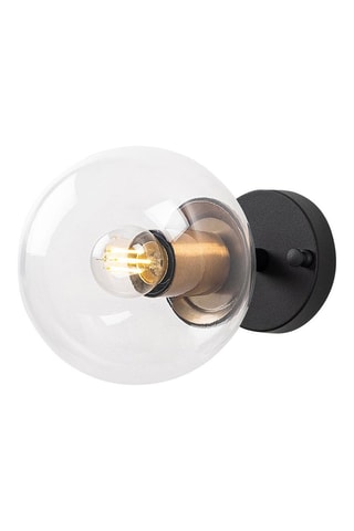 Wandlamp Atmaca - Zwart en Koperkleurig - 15 W