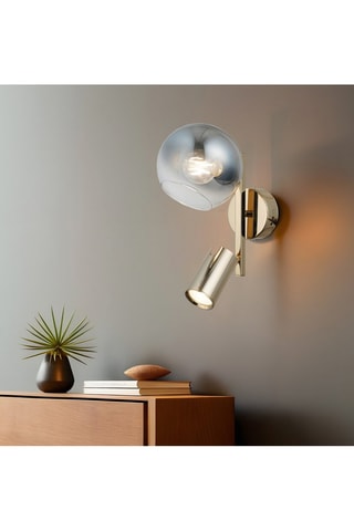 Wandlamp Zerde - Goudkleurig en Lichtgrijs - 40/5 W