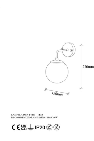 Wandlamp Horn - Goudkleurig