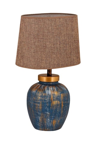 Tafellamp TM167 - Blauw en Bruin - 60 W