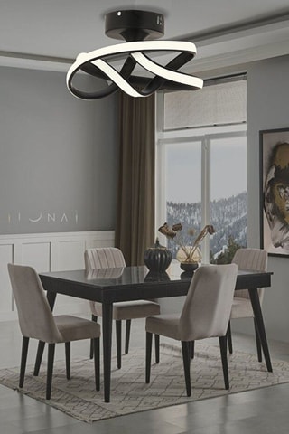 Ledplafondlamp - Zwart