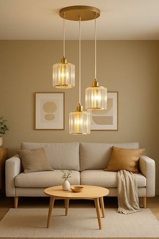 Hanglamp - Goudkleurig - 3 x 40 W