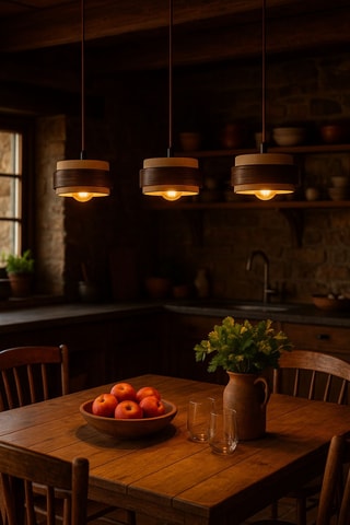 Hanglamp - Beige - 3 x 40 W