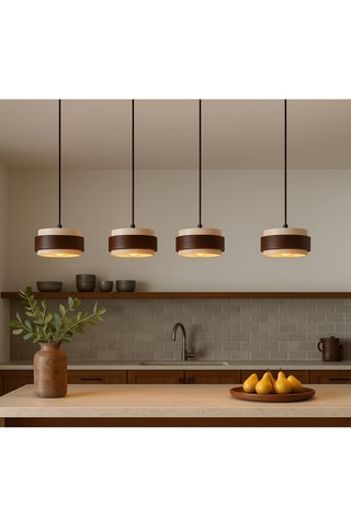 Hanglamp - Beige - 4 x 40 W