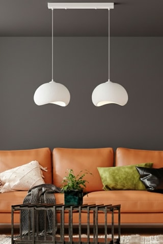 Hanglamp - Wit - 2 x 40 W