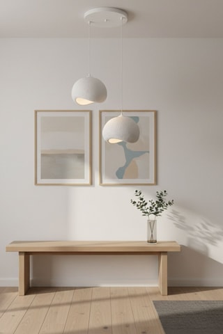 Hanglamp - Wit - 2 x 40 W