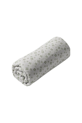 Sábana bajera de satén de algodón 200 hilos/cm² Mirabelle - Blanco