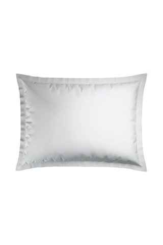 2 fundas de almohada de satén de algodón 80 hilos/cm² Dobby - Blanco