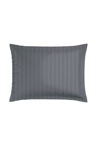 2 fundas de almohada de satén de algodón Dobby - Gris oscuro