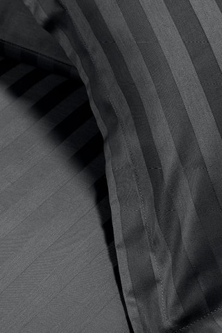 2 fundas de almohada de satén de algodón 80 hilos/cm² Dobby - Negro