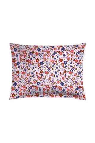 2 fundas de almohada de satén de algodón 200 hilos/cm² Capucine - Azul y blanco