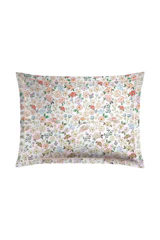 2 fundas de almohada de satén de algodón 200 hilos/cm² Prairie - Blanco