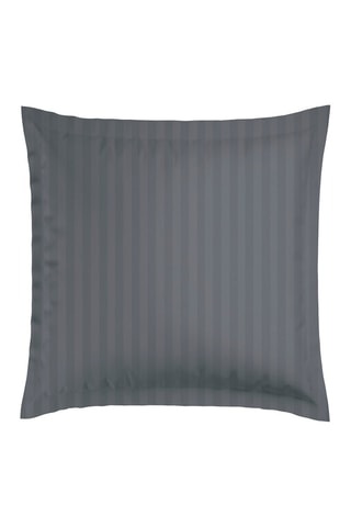 2 fundas de almohada de satén de algodón Dobby - Gris oscuro