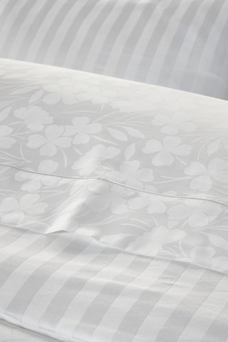 Funda de almohada de satén de algodón 120 hilos/cm² Cresson de fontaine - Blanco - 50 x 70 cm