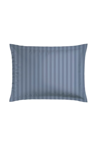 2 fundas de almohada de satén de algodón Dobby - Azul