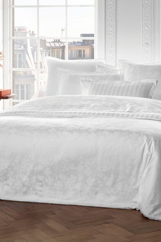 2 fundas de almohada de satén de algodón 120 hilos/cm² Cresson de fontaine - Blanco