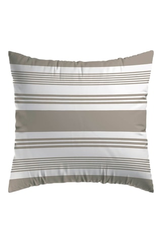 2 fundas de almohada de satén de algodón 80 hilos/cm² Alizée - Topo y blanco