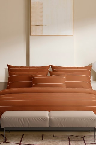 2 fundas de almohada de satén de algodón 80 hilos/cm² Margaux - Marrón