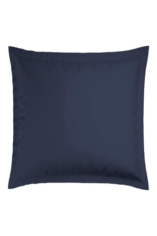 2 fundas de almohada de satén de algodón 80 hilos/cm² Dobby - Azul oscuro