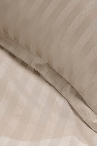 2 fundas de almohada de satén de algodón 80 hilos/cm² Dobby - Topo