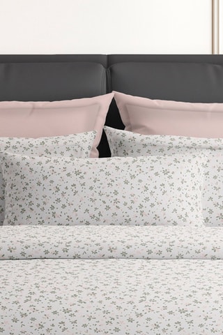 2 fundas de almohada de satén de algodón 80 hilos/cm² Jasmine - Blanco