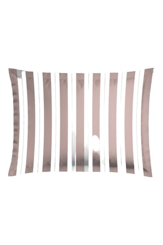 2 fundas de almohada de satén de algodón Fines lignes - 80 hilos/cm² - Rosa viejo