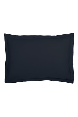 2 fundas de almohada de satén de algodón Uni - 80 hilos/cm² - Azul oscuro