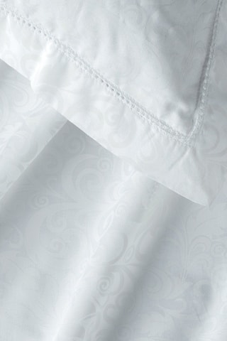 Juego de nórdico de satén de algodón Mélodie impériale - 80 hilos/cm² - Blanco