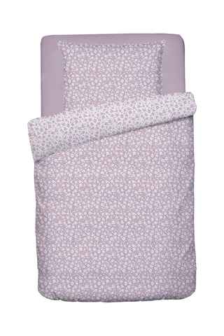 Juego de nórdico de satén de algodón 200 hilos/cm² Les Yeux de Suzanne - Lavanda