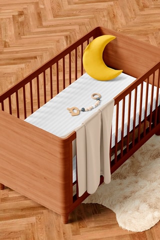 Juego de nórdico de satén de algodón 80 hilos/cm² Dobby - Blanco