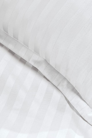 Juego de nórdico de satén de algodón 80 hilos/cm² Dobby - Blanco