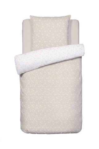 Juego de nórdico de satén de algodón 200 hilos/cm² Mirabelle - Topo