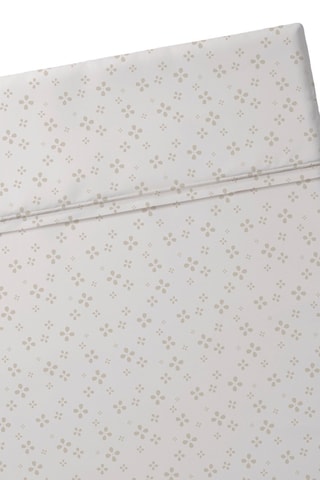 Sábana encimera de satén de algodón 200 hilos/cm² Mirabelle - Blanco